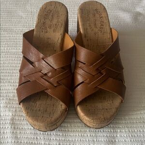 Kork-Ease Tan Leather Mules 8